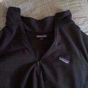 Men’s L Black Fleece Patagonia 1/4 Zip Long Sleeve